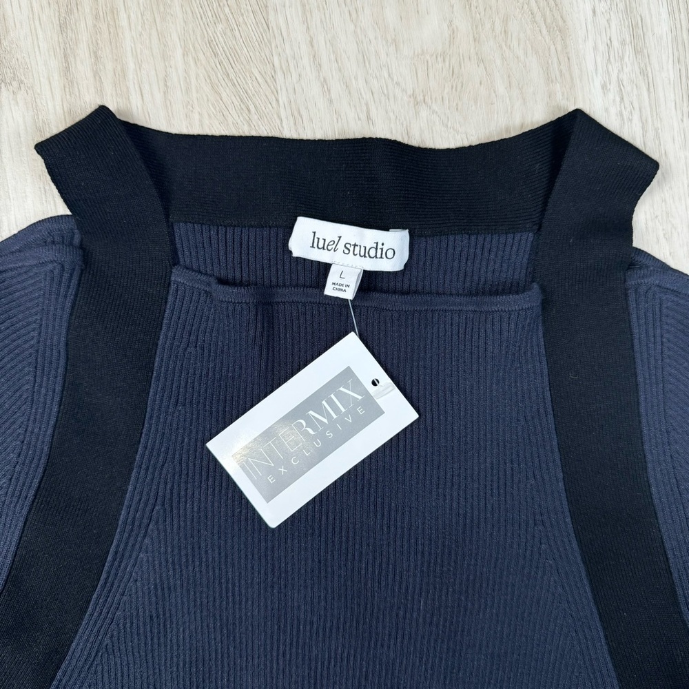 NWT💙Intermix Luel Studio💙Devon Cut-Out Rib Knit Top - Picture 11 of 14